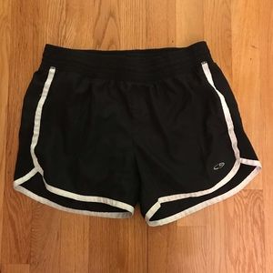 Black running shorts